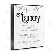 Stupell Studio | Laundry Room Funny Warning