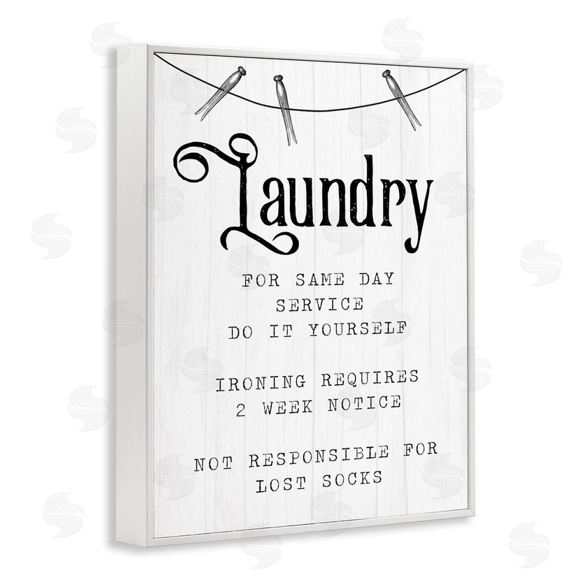 Stupell Studio | Laundry Room Funny Warning