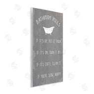 Stupell Studio | Bathroom Rules Rustic Grey
