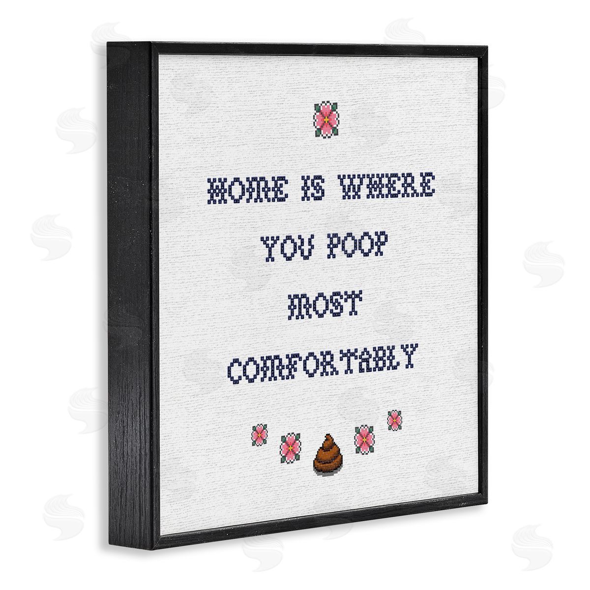 Home Is Where You Poop Black Frame Print Wall Art, Home Decor by Stupell Studio
