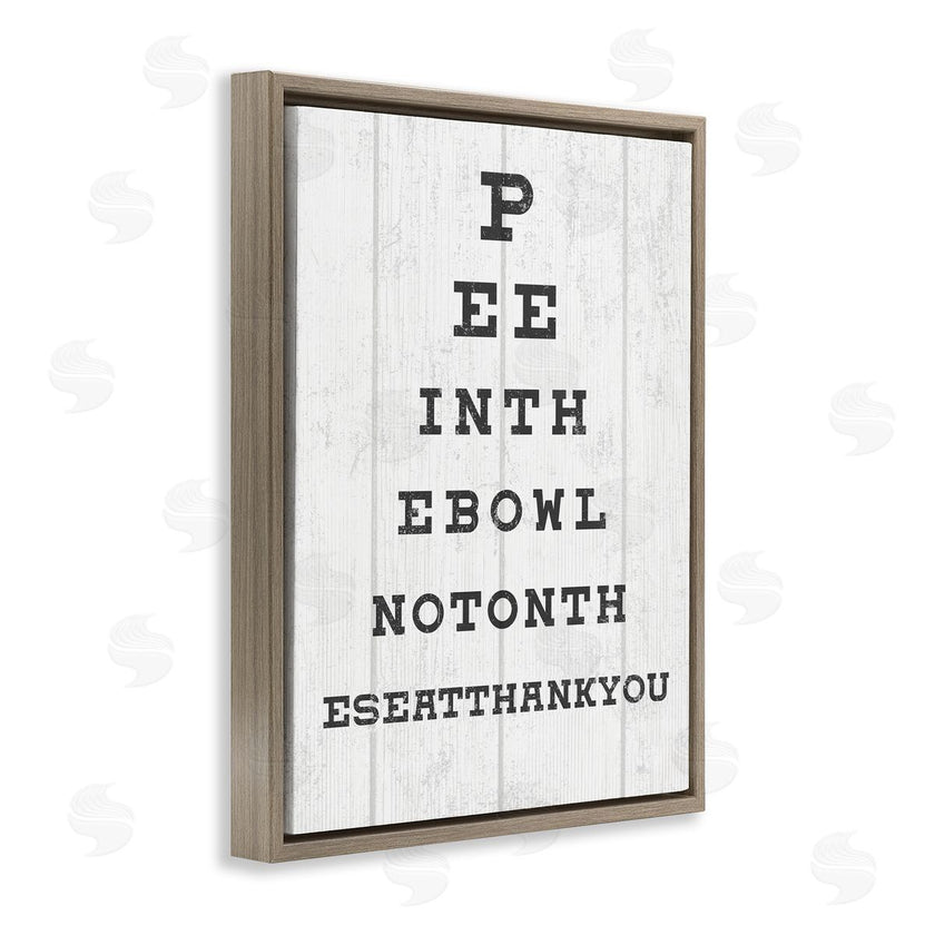 Stupell Studio | Pee in the Bowl Eye Chart