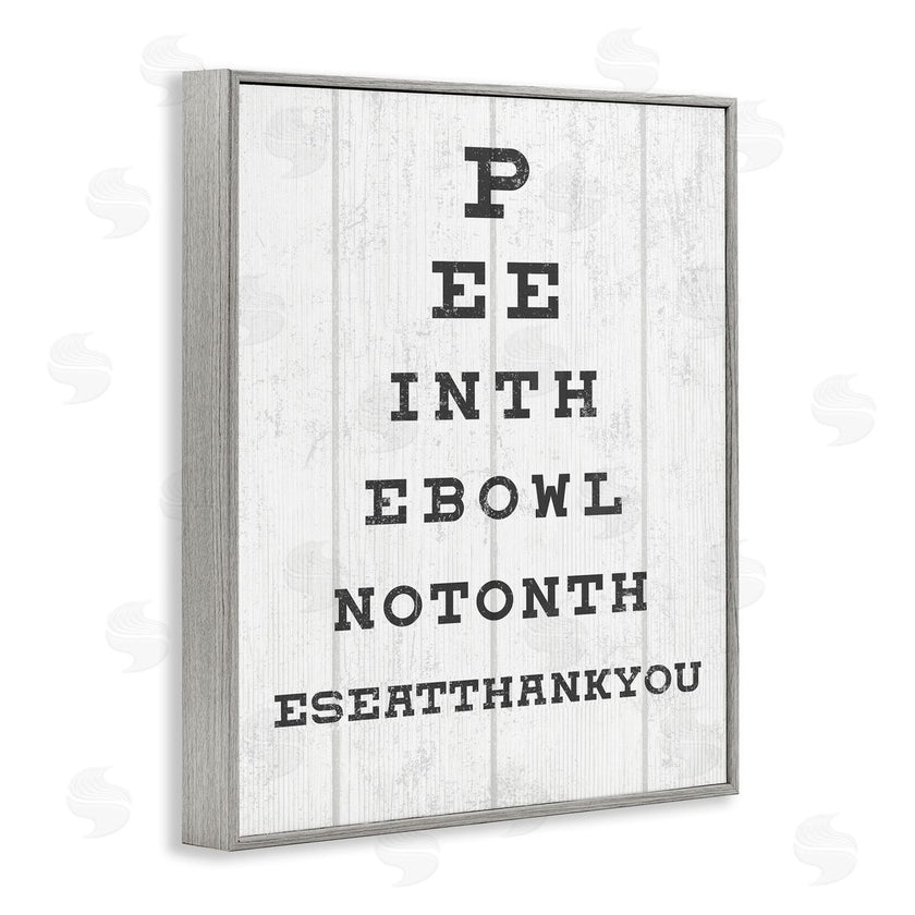 Stupell Studio | Pee in the Bowl Eye Chart