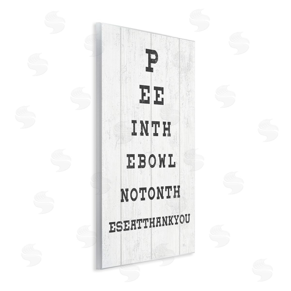 Pee in the Bowl Eye Chart Wood Plaque Wall Art, Home Decor by Stupell Studio