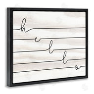 Stupell Studio | Hello Greeting Striped Typography