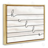 Stupell Studio | Hello Greeting Striped Typography