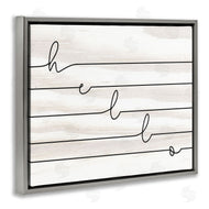 Stupell Studio | Hello Greeting Striped Typography