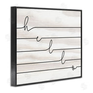 Stupell Studio | Hello Greeting Striped Typography