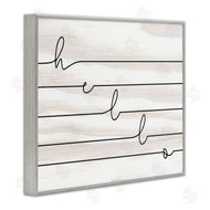 Stupell Studio | Hello Greeting Striped Typography