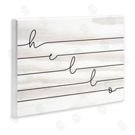 Stupell Studio | Hello Greeting Striped Typography