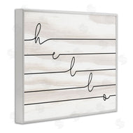 Stupell Studio | Hello Greeting Striped Typography