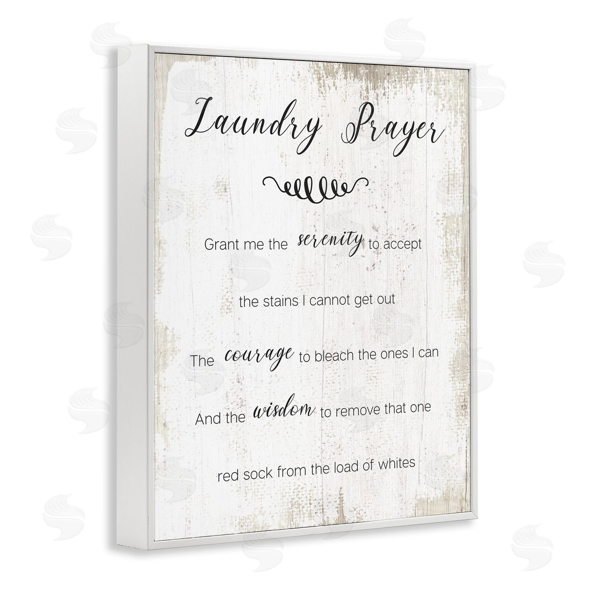 Laundry Prayer for Serenity White Frame Print Wall Art, Home Decor by Stupell Studio
