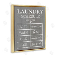 Stupell Studio | Relaxed Laundry Schedule Grey