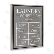 Stupell Studio | Relaxed Laundry Schedule Grey