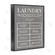 Stupell Studio | Relaxed Laundry Schedule Grey