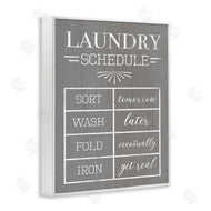 Stupell Studio | Relaxed Laundry Schedule Grey