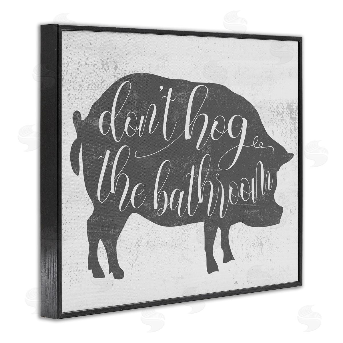 Don't Hog the Bathroom Farmhouse Black Frame Print Wall Art, Home Decor by Stupell Studio