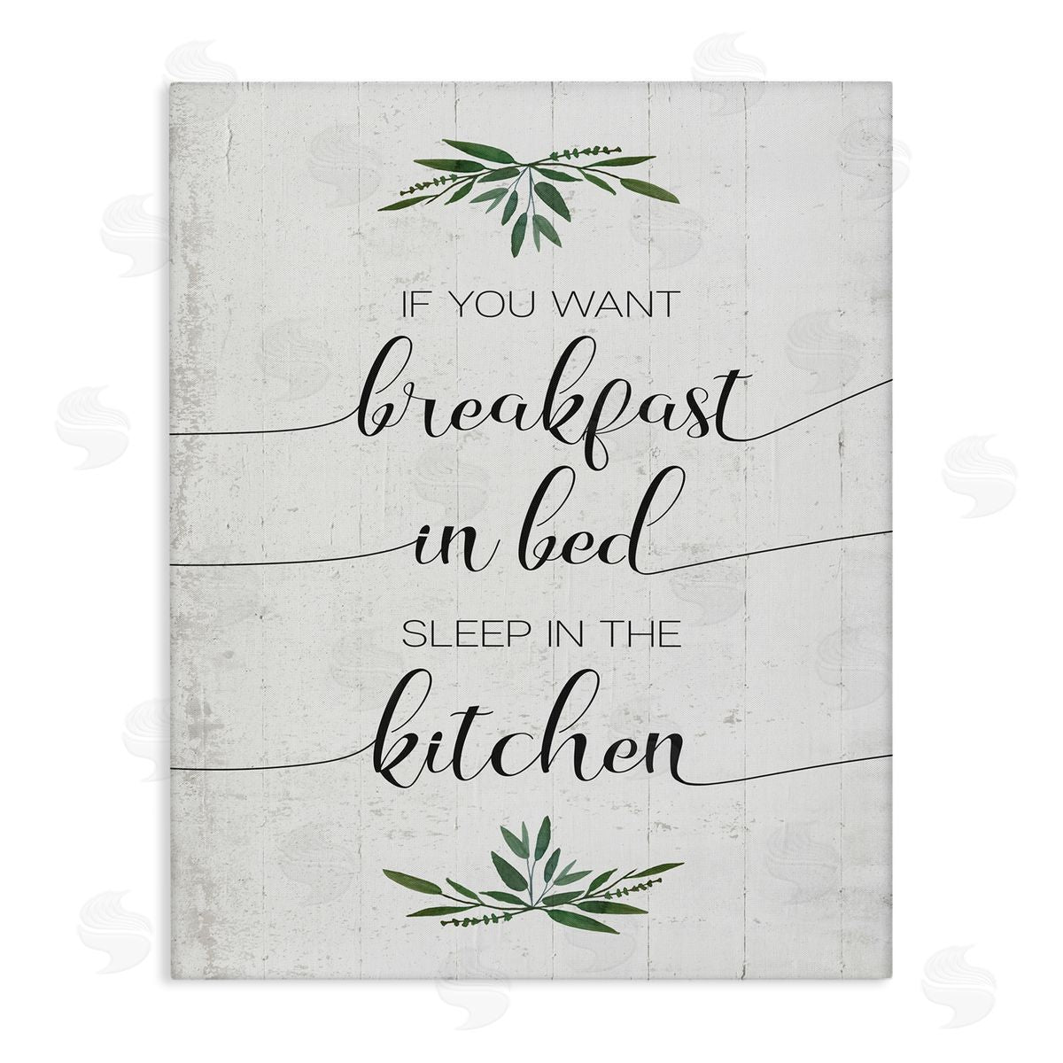 Breakfast in Bed Sleep In Kitchen Canvas Wall Art, Home Decor by Stupell Studio