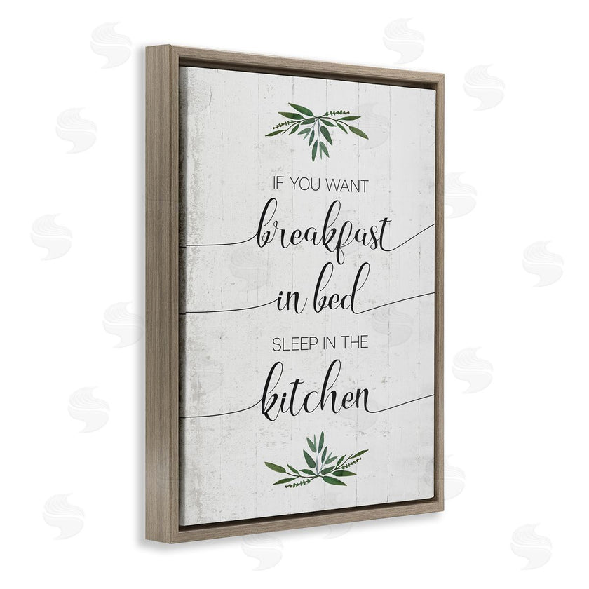 Stupell Studio | Breakfast in Bed Sleep In Kitchen