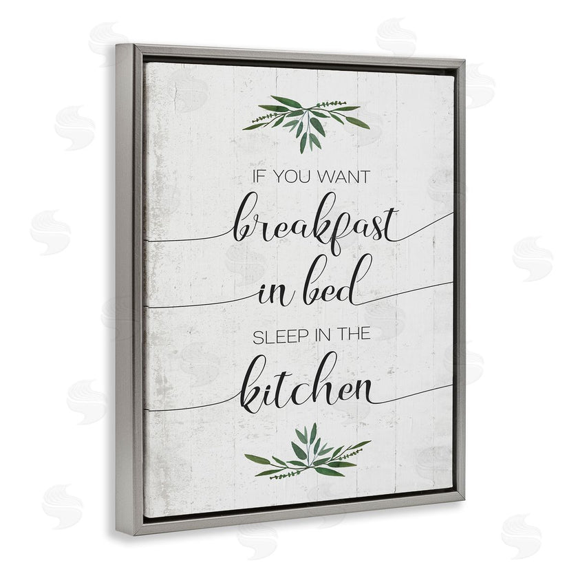 Stupell Studio | Breakfast in Bed Sleep In Kitchen
