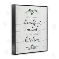 Stupell Studio | Breakfast in Bed Sleep In Kitchen