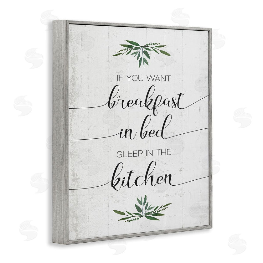 Stupell Studio | Breakfast in Bed Sleep In Kitchen