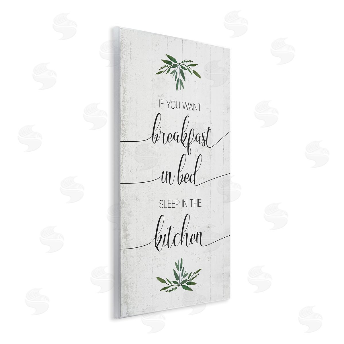 Breakfast in Bed Sleep In Kitchen Wood Plaque Wall Art, Home Decor by Stupell Studio