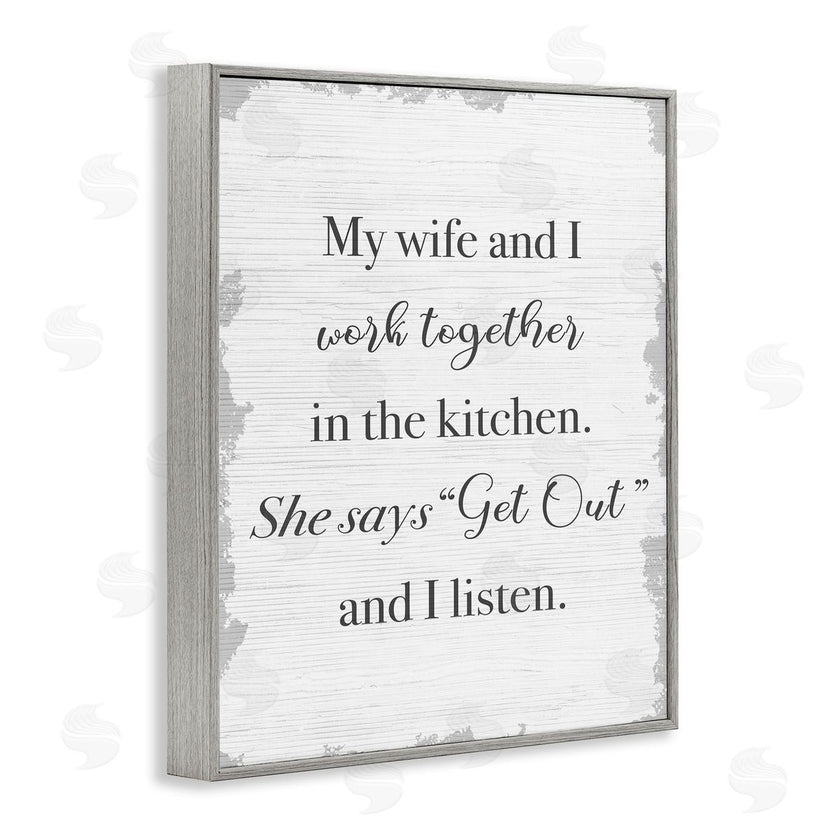 Stupell Studio | Funny Work Together In Kitchen