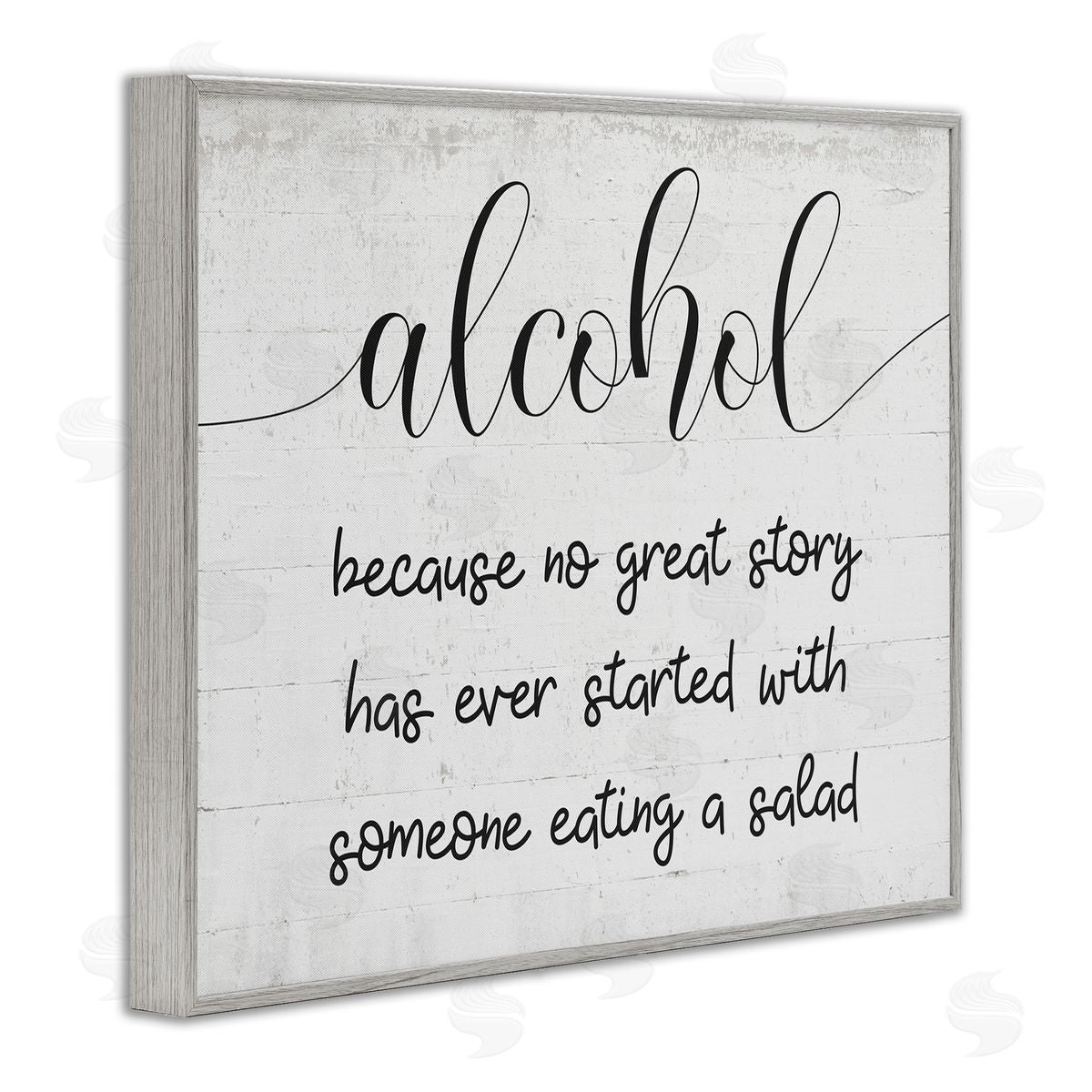 Alcohol for Great Story Grey Frame Print Wall Art, Home Decor by Stupell Studio