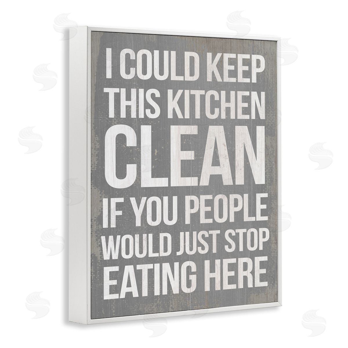 I Could Keep Kitchen Clean Funny White Frame Print Wall Art, Home Decor by Stupell Studio
