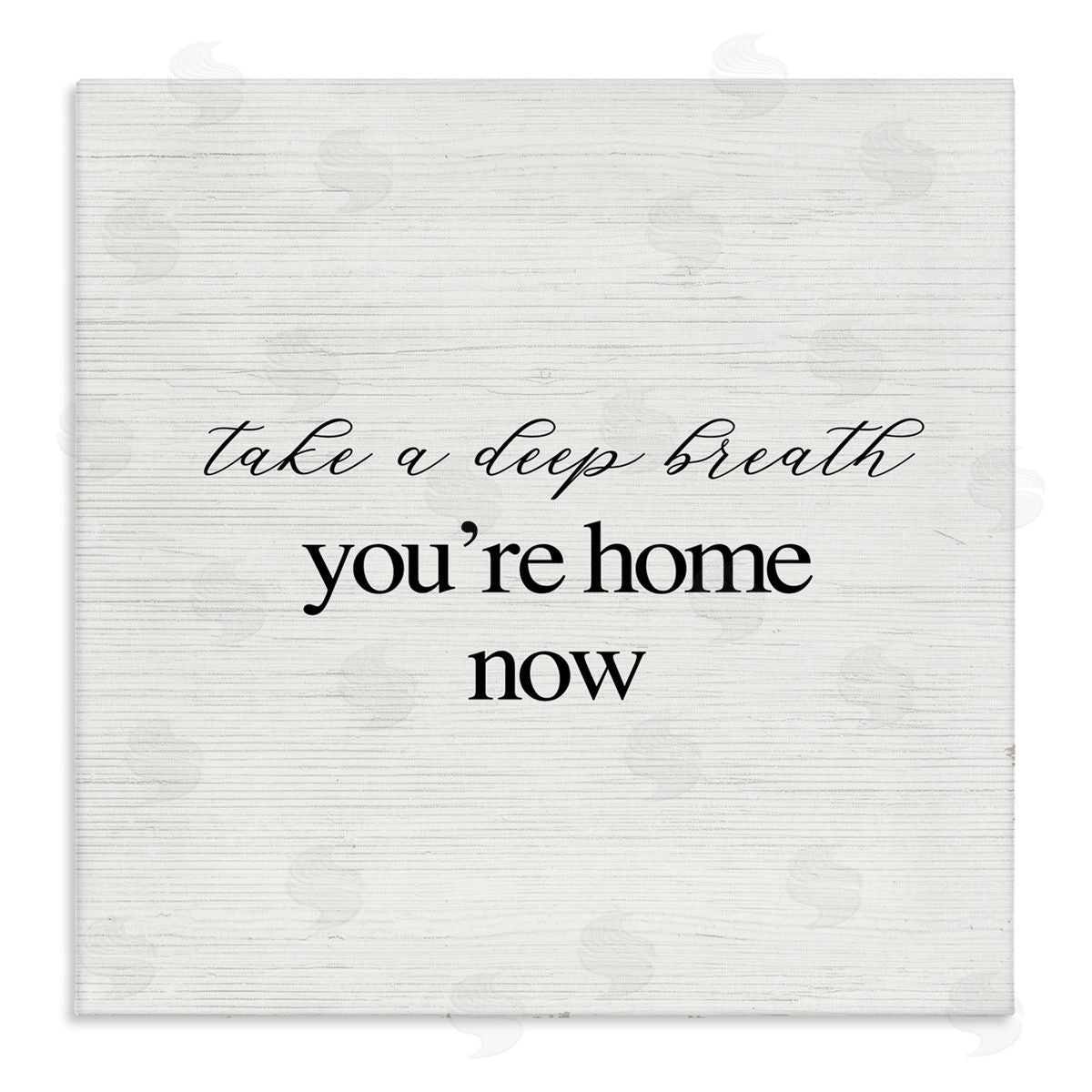 Breathe You're Home Now Canvas Wall Art, Home Decor by Stupell Studio