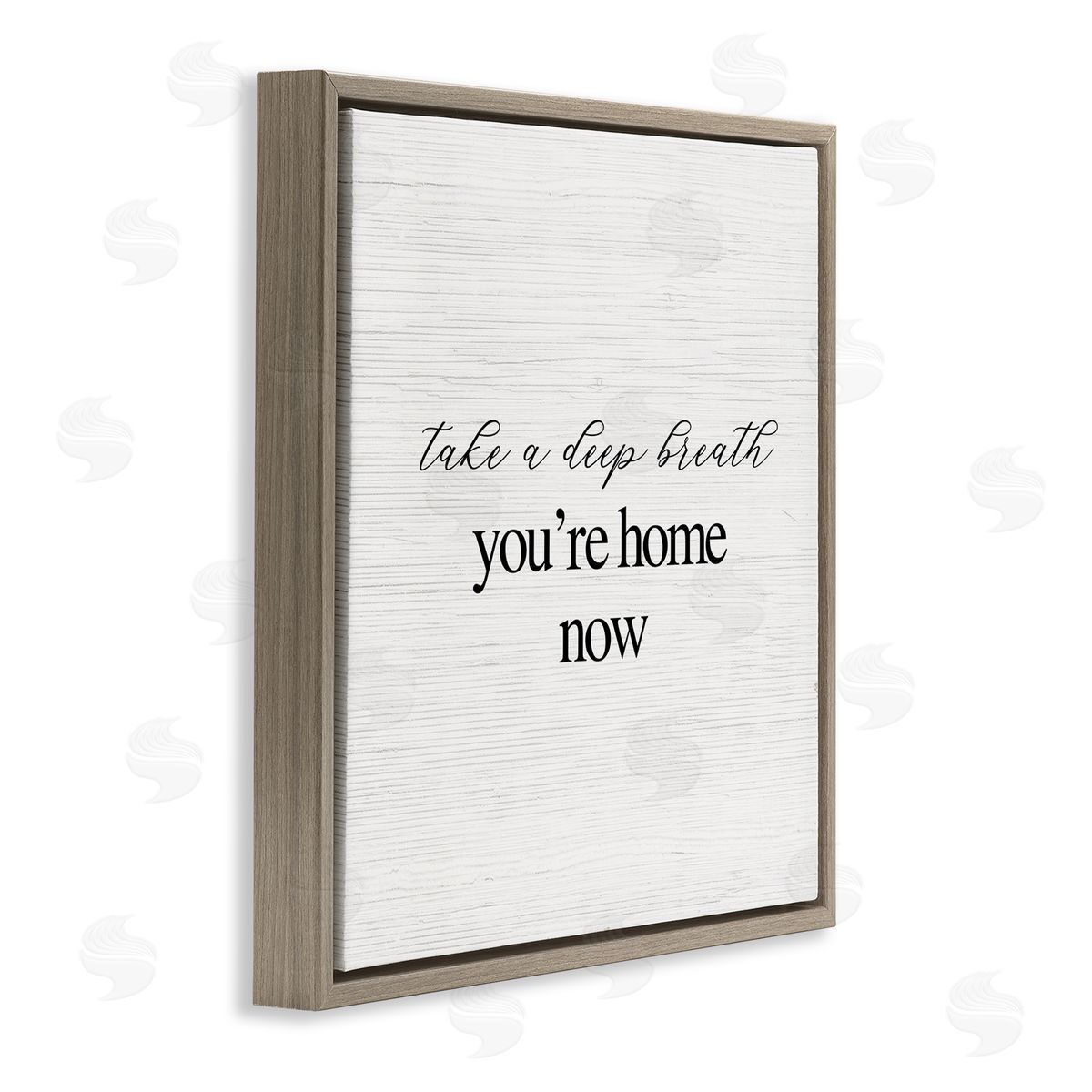 Breathe You're Home Now Brown Floating Frame Canvas Wall Art, Home Decor by Stupell Studio