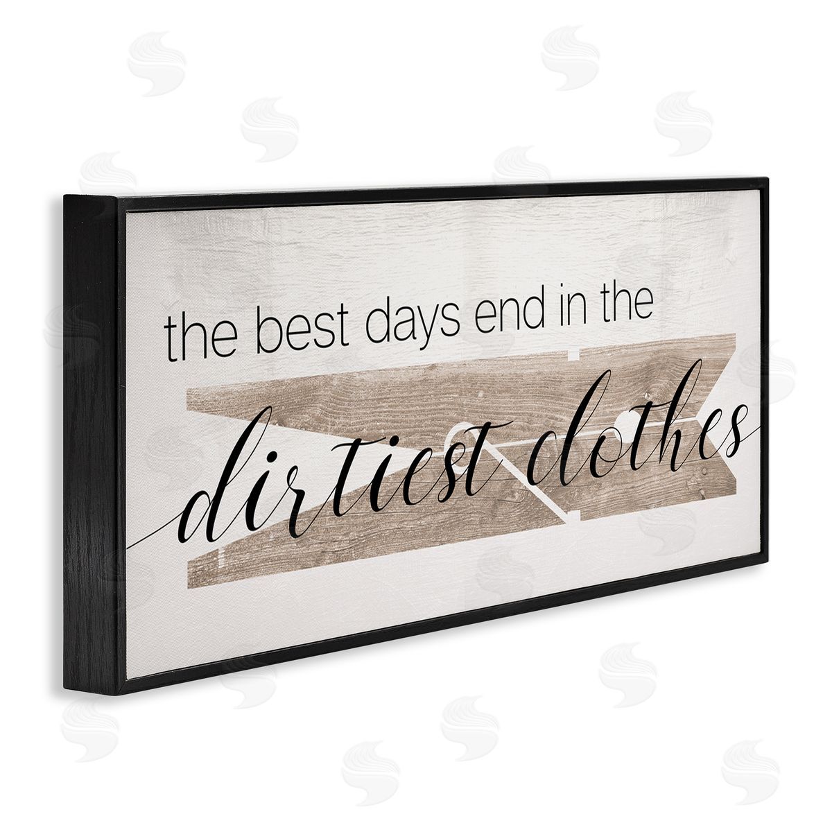 Best Days End in Dirtiest Clothes Black Frame Print Wall Art, Home Decor by Stupell Studio