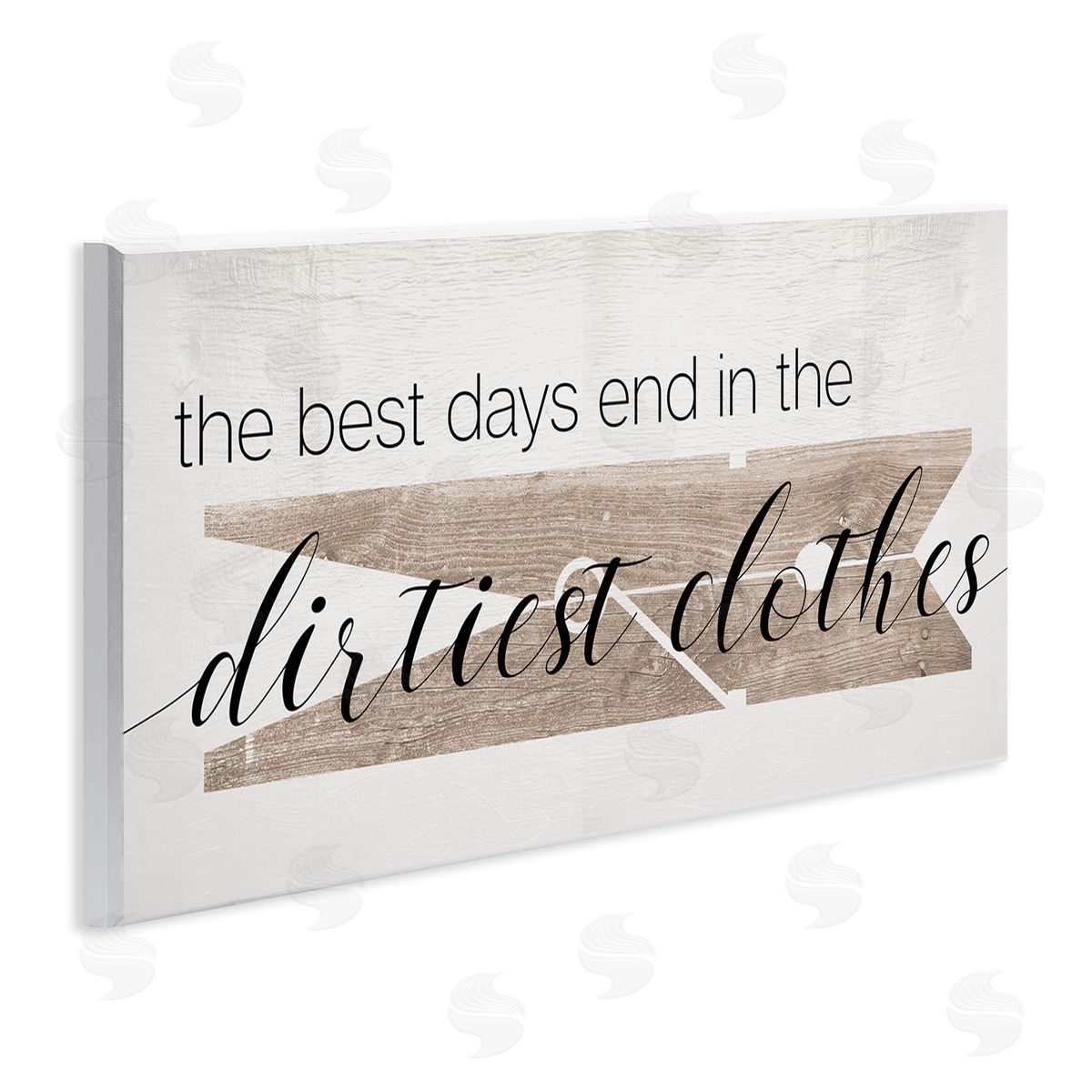 Best Days End in Dirtiest Clothes Wood Plaque Wall Art, Home Decor by Stupell Studio