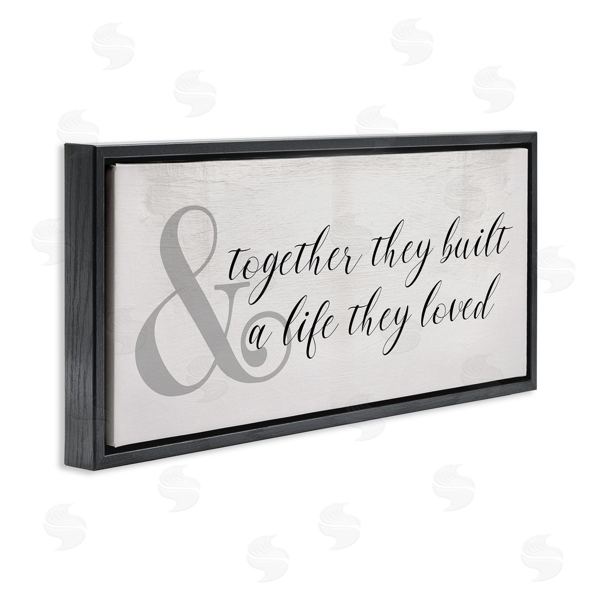 Together Built a Life Loved Black Floating Frame Canvas Wall Art, Home Decor by Stupell Studio