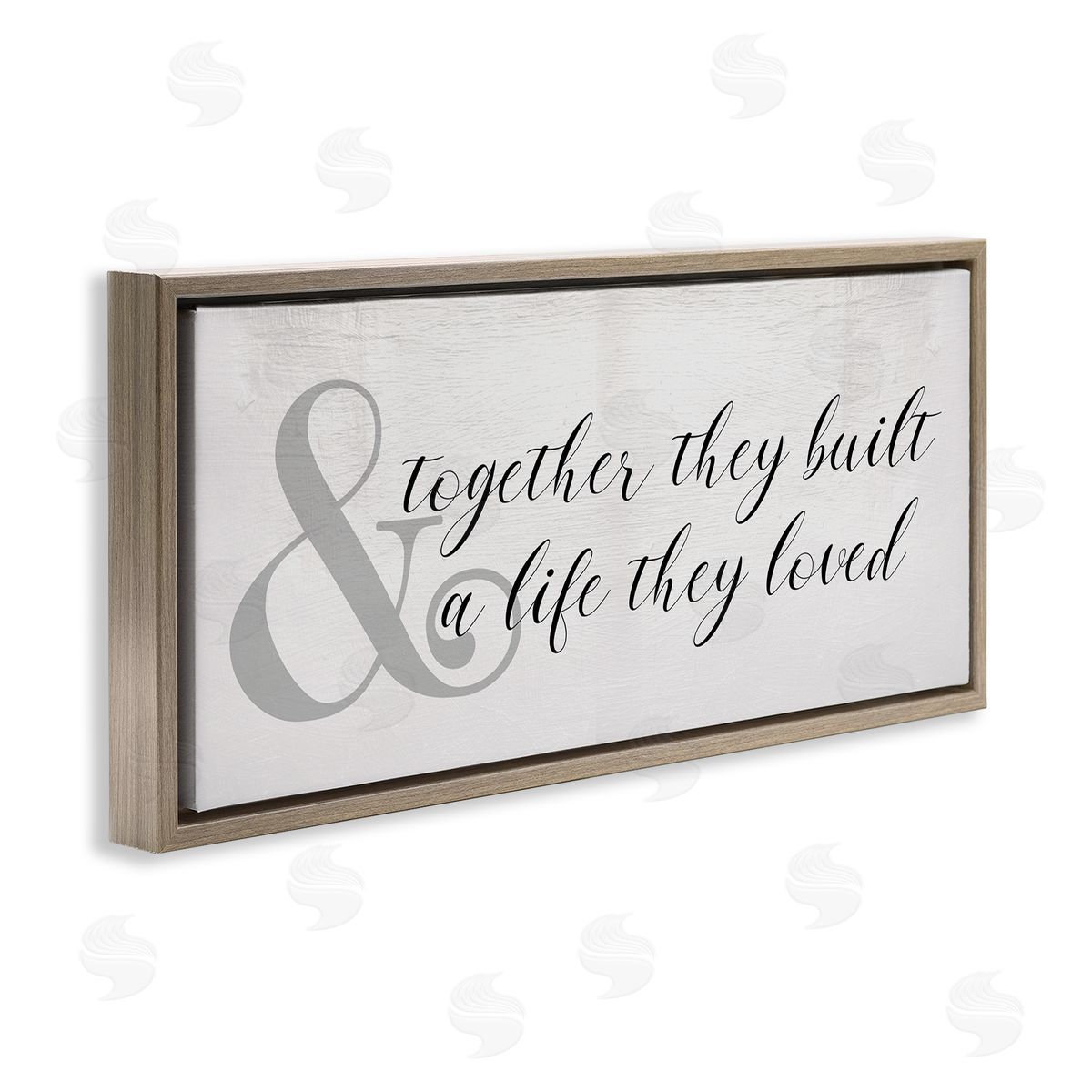 Together Built a Life Loved Brown Floating Frame Canvas Wall Art, Home Decor by Stupell Studio