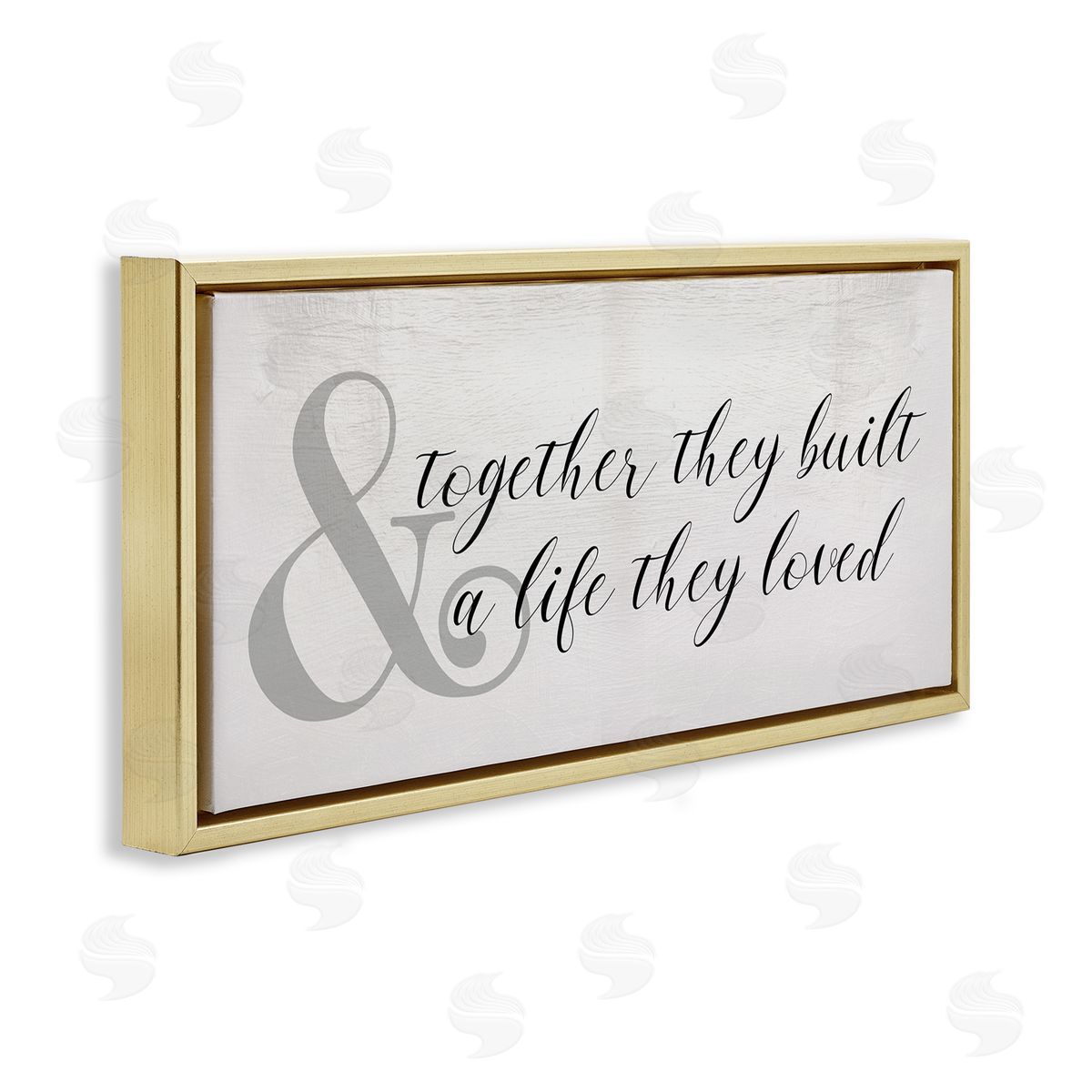 Together Built a Life Loved Gold Floating Frame Canvas Wall Art, Home Decor by Stupell Studio