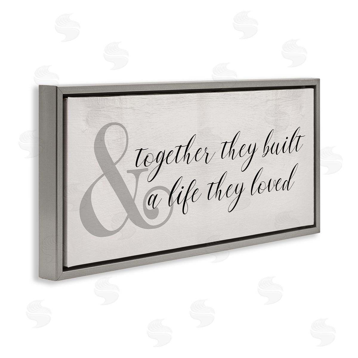 Together Built a Life Loved Grey Floating Frame Canvas Wall Art, Home Decor by Stupell Studio
