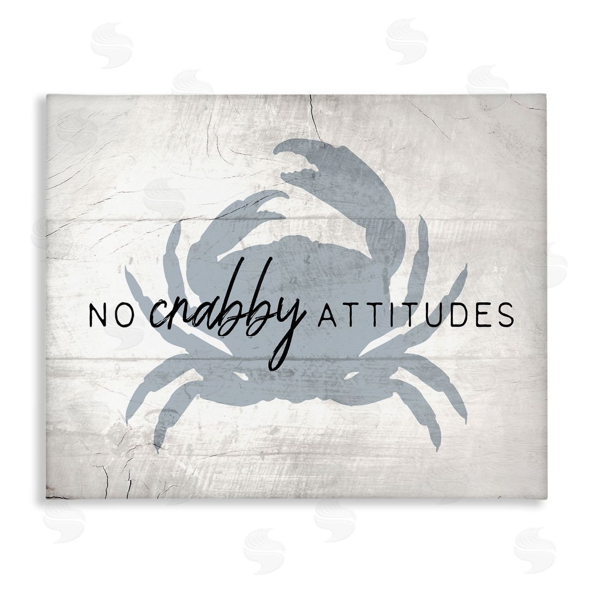No Crabby Attitudes Phrase Canvas Wall Art, Home Decor by Stupell Studio