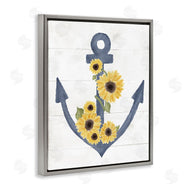 Stupell Studio | Blue Anchor with Sunflowers