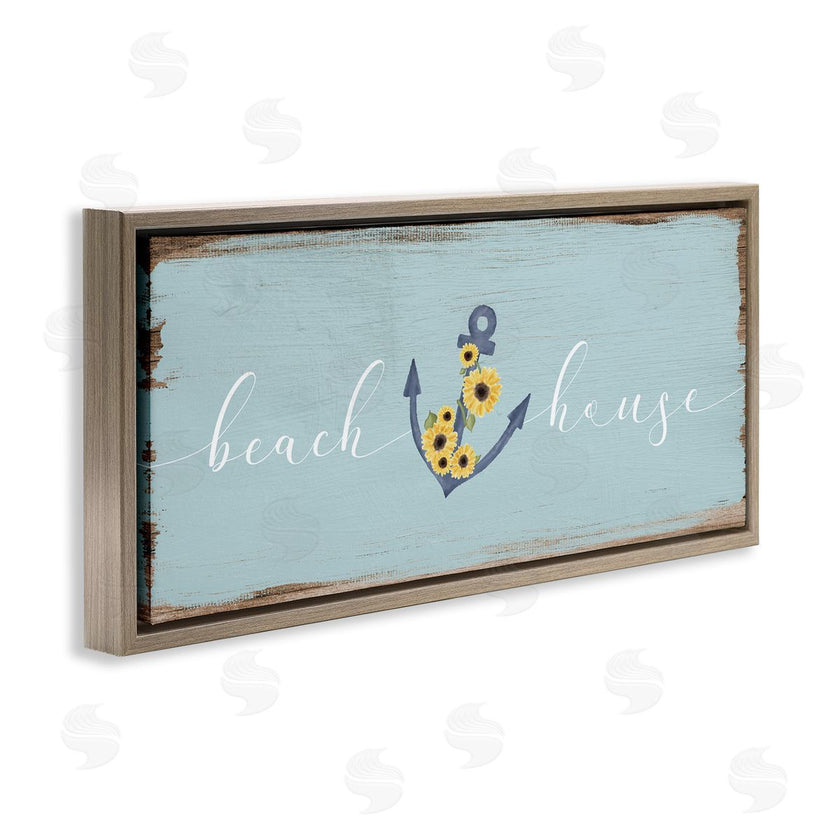 Stupell Studio | Beach House with Floral Anchor