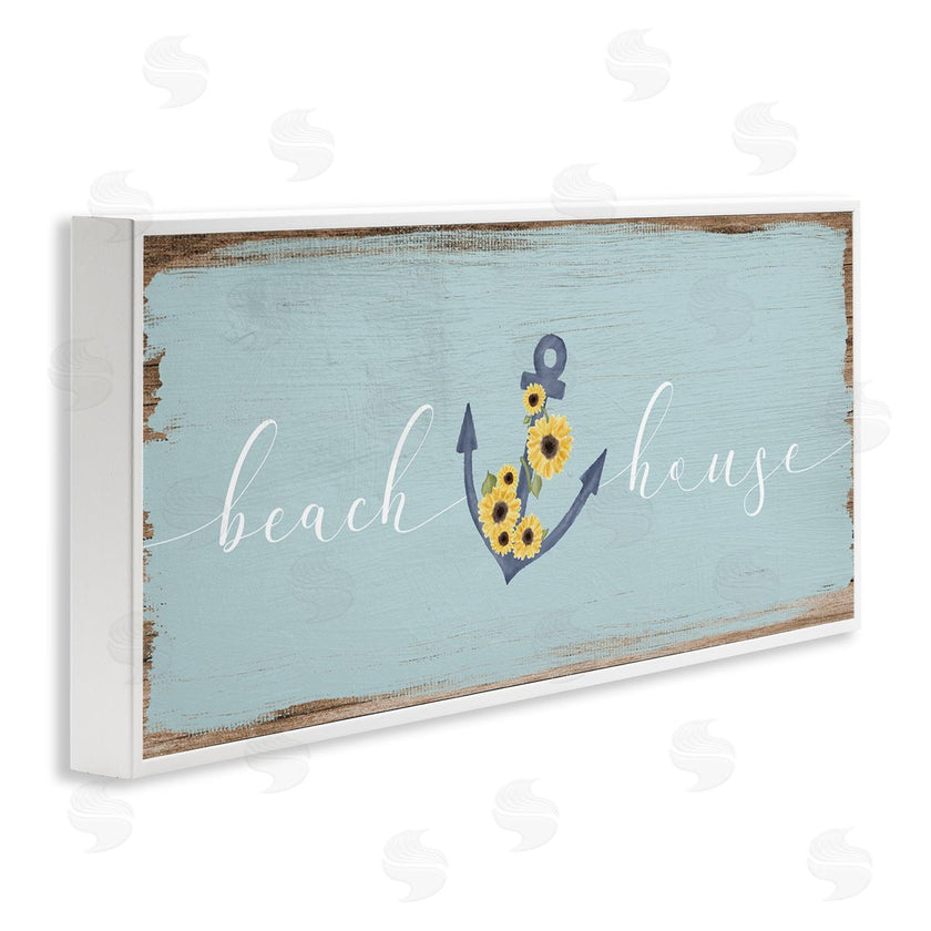 Stupell Studio | Beach House with Floral Anchor
