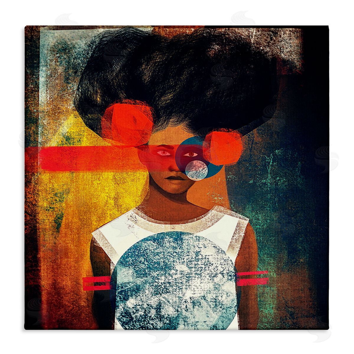 Direct Gaze Female Figure Canvas Wall Art, Home Decor by Erin K. Robinson