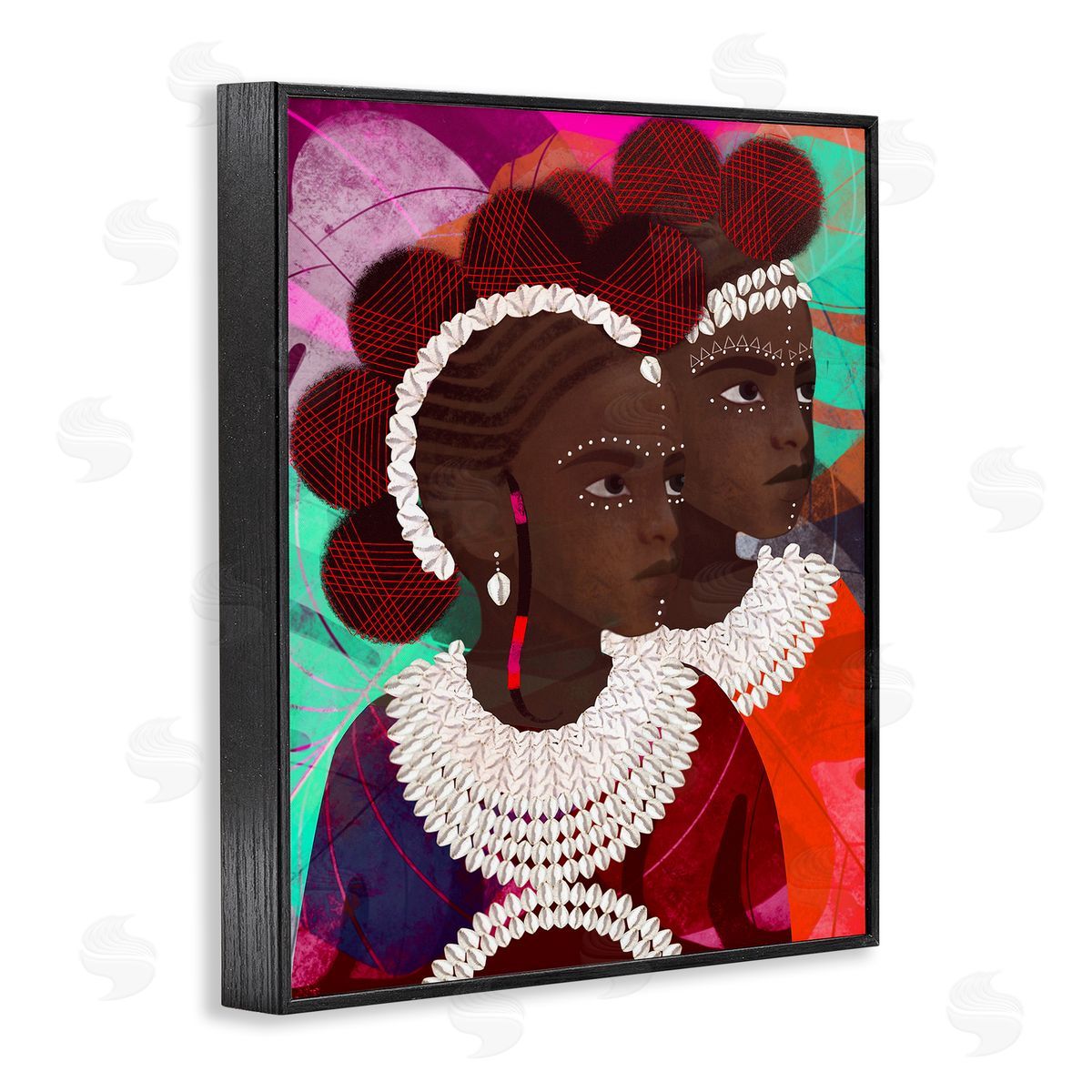 Young Girls of Power Black Frame Print Wall Art, Home Decor by Erin K. Robinson
