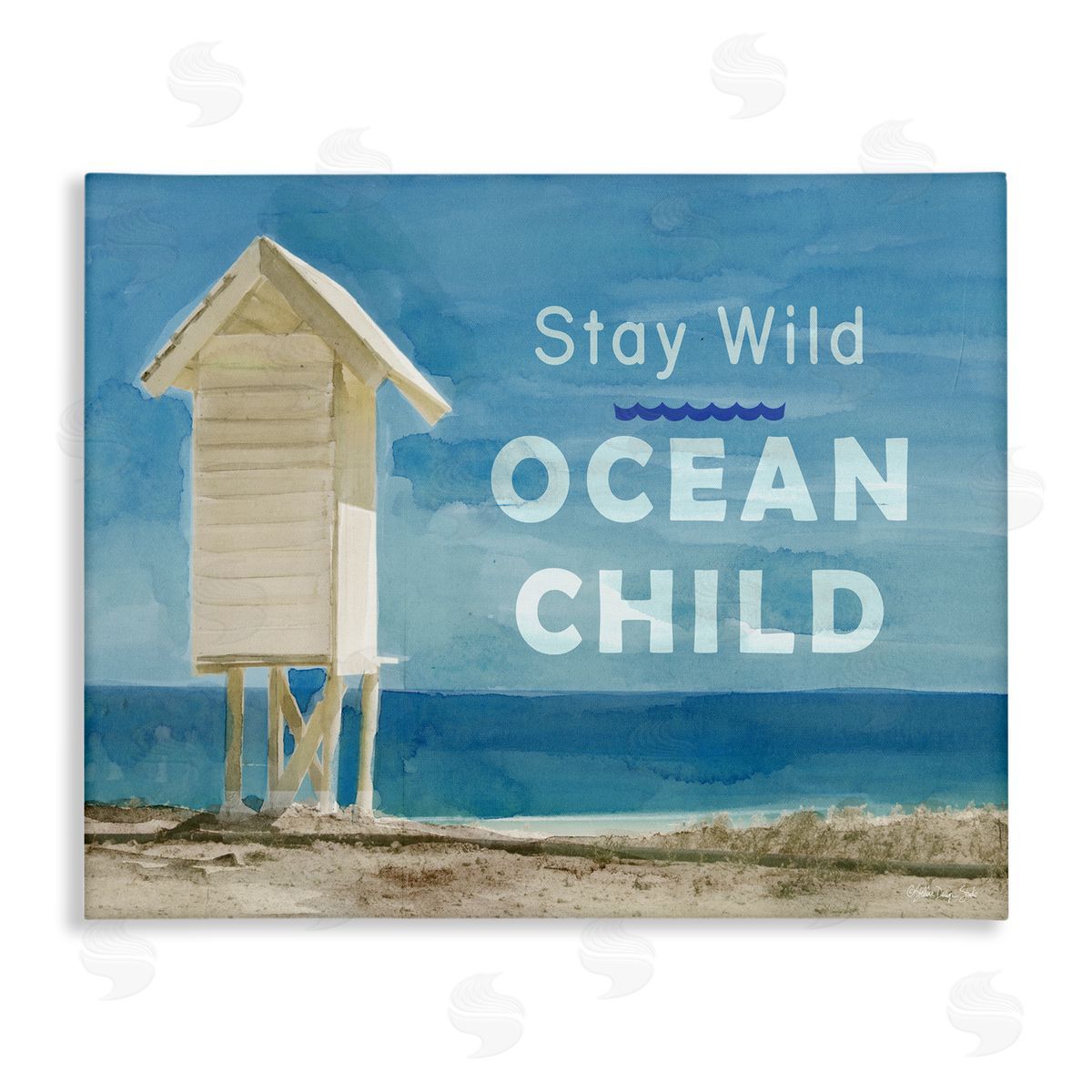Stay Wild Ocean Child Canvas Wall Art, Home Decor by Stellar Studio