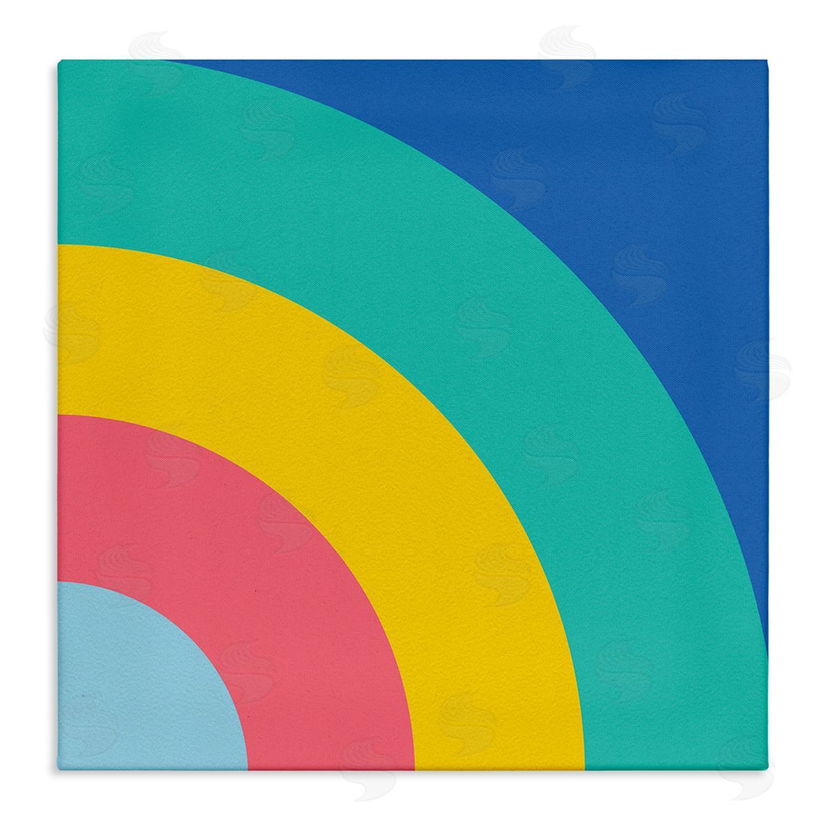 Bold Color Blocked Rainbow Canvas Wall Art, Home Decor by Seven Trees