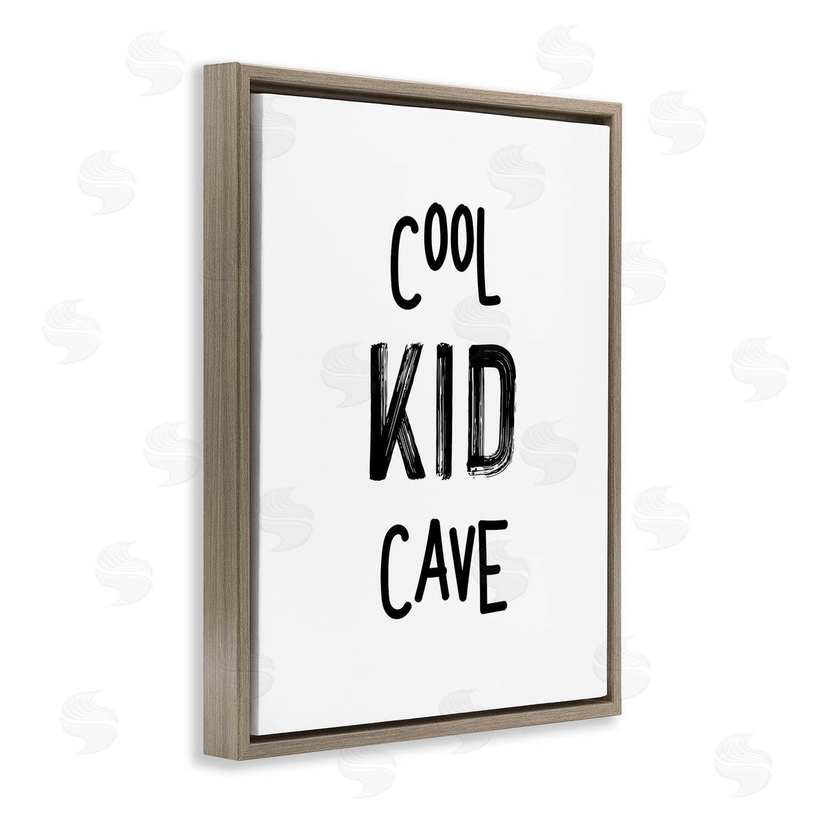 Cool Kid Cave Minimal Brown Floating Frame Canvas Wall Art, Home Decor by Seven Trees