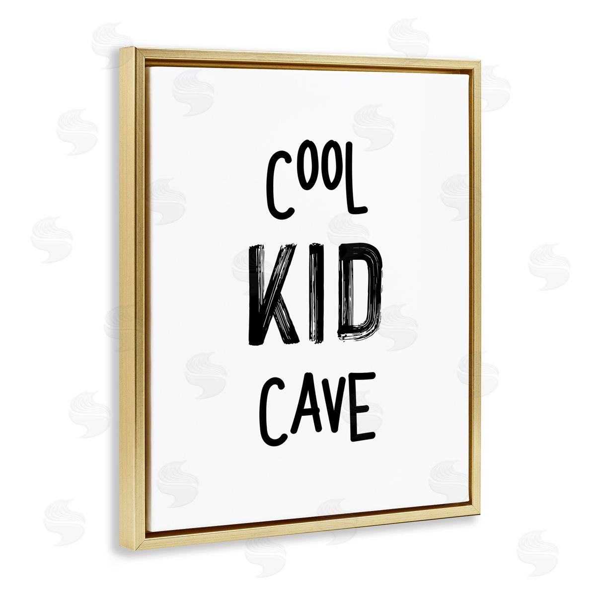 Cool Kid Cave Minimal Gold Floating Frame Canvas Wall Art, Home Decor by Seven Trees