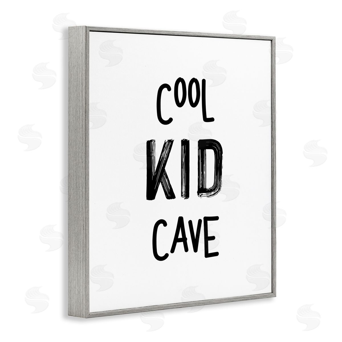 Cool Kid Cave Minimal Grey Frame Print Wall Art, Home Decor by Seven Trees