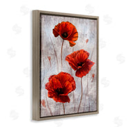 Ziwei Li | Red Poppies over Grey