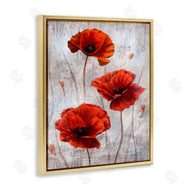 Ziwei Li | Red Poppies over Grey